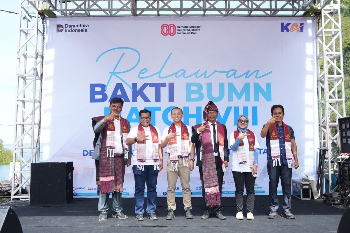 KAI Fasilitasi Relawan Bakti BUMN Batch VIII di Toba, Fokus pada Pendidikan, Ekonomi, dan Lingkungan