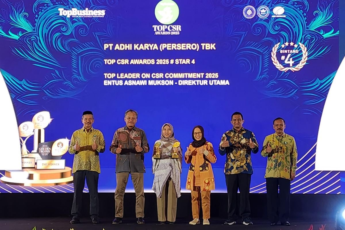Adhi Karya Raih Dua Penghargaan di Top CSR Awards 2025 Berkat Program Berkelanjutan