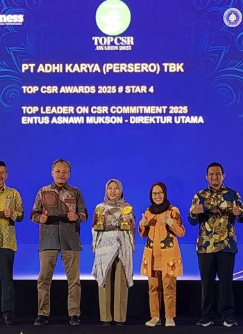 Adhi Karya Raih Dua Penghargaan di Top CSR Awards 2025 Berkat Program Berkelanjutan