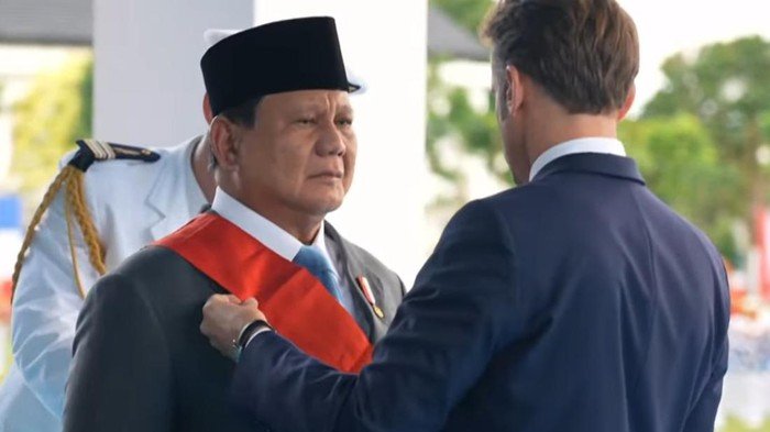 Prabowo Subianto Dianugerahi Penghargaan Tertinggi dari Presiden Prancis Emmanuel Macron