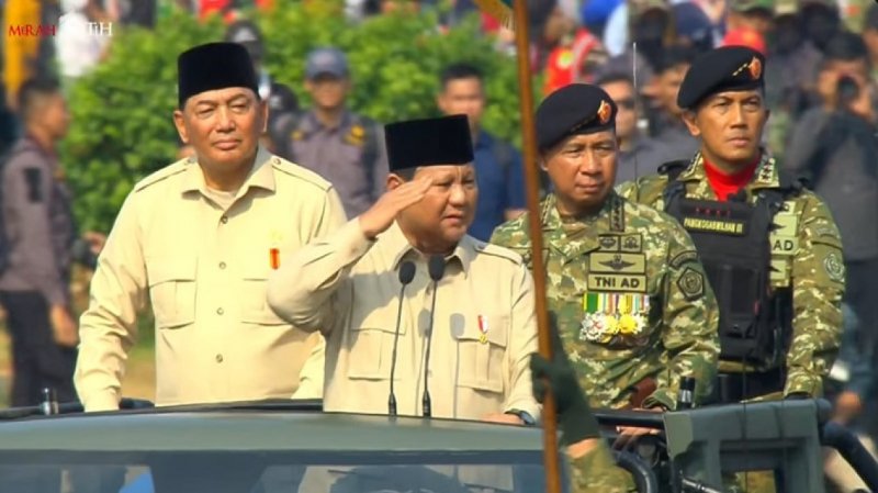 Prabowo: TNI Harus Berperan dalam Menjaga Kekayaan Negara untuk Menghapus Kemiskinan
