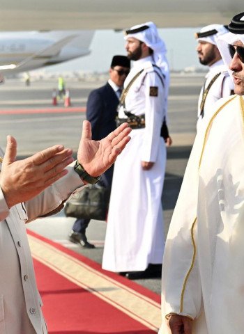 Prabowo Subianto Tiba di Doha, Tegaskan Solidaritas Indonesia untuk Qatar